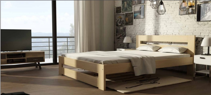 Manželská postel z masivu Marcela 160x200cm borovice