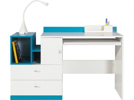 PC stůl Bambi MO11, bílá/modrá