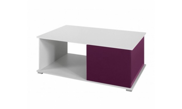 Ordia konferenční stůl bílá/fialový lesk