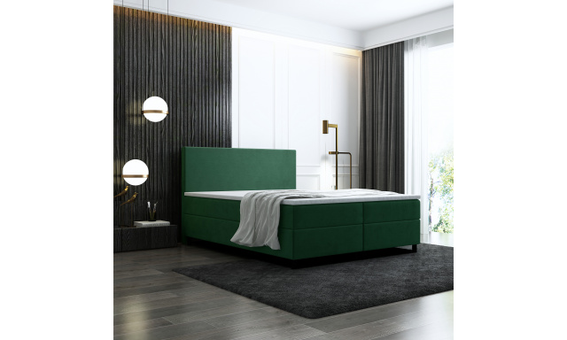 Box spring postel Bodie "2" 140x200 cm zelená