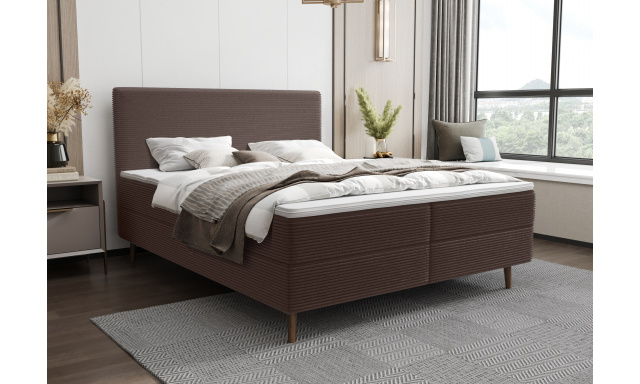Moderní postel Karas 160x200cm, hnědá Poso