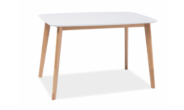 Jídelní stůl Sego180, dub/bílý, 120x75cm