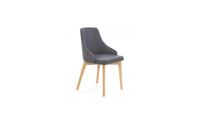 Jídelní židle Hema2018, dub medový/šedá