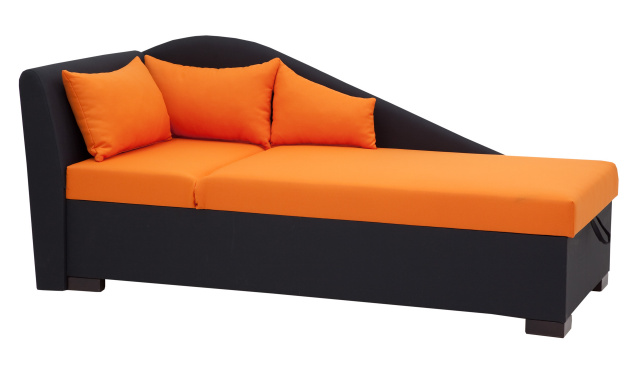 Kvalitní pohovka/postel Silva, oranžová