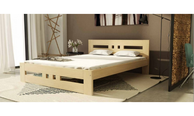 Manželská postel z masivu Romain 180x200cm, borovice