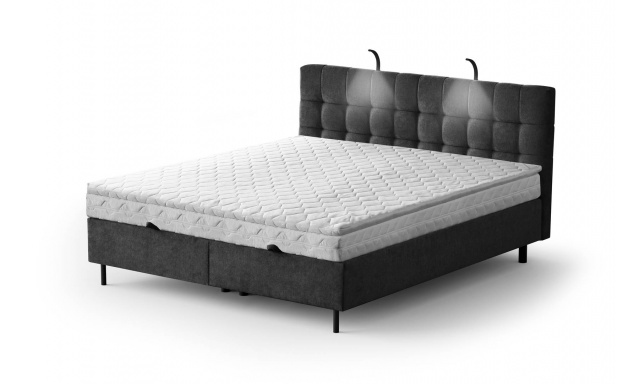 Čalouněná postel Monet 140 x 200, černá Aston