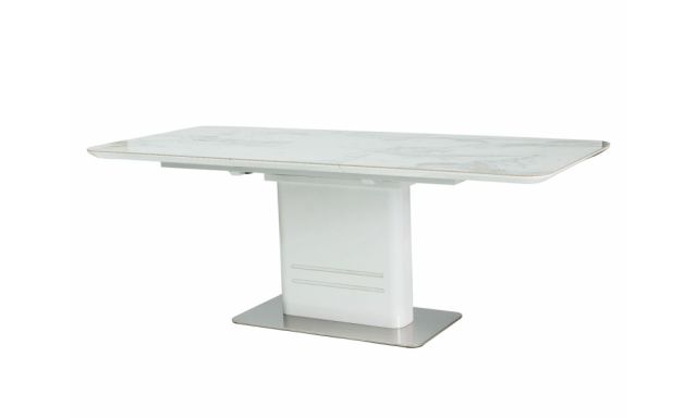 Luxusní rozkládací (160-210cm) jídelní stůl Sego4001, bílý mramor