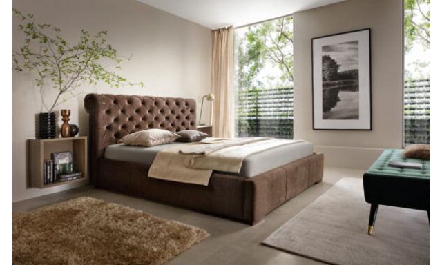 Čalouněná postel Manston 160 X 200, hnědá Vogue