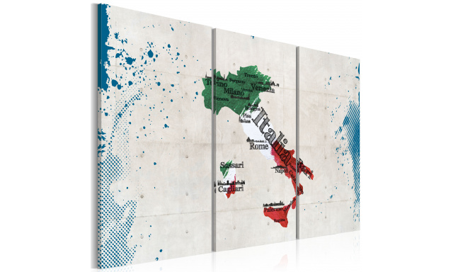 Obraz - Map of Italy - triptych