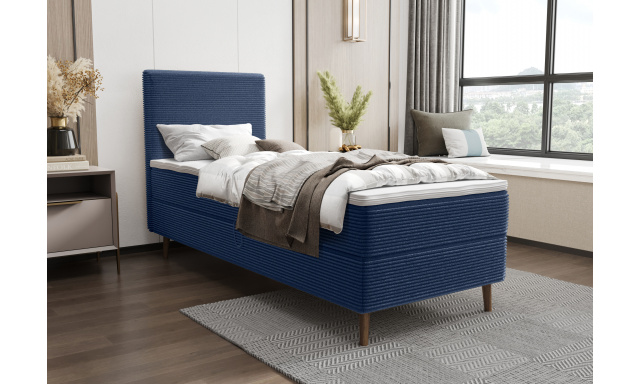 Moderní postel Karas 90x200cm, modrá Poso
