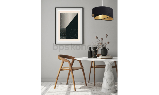 Designová závěsná lampa Grismo, černá/zlatá