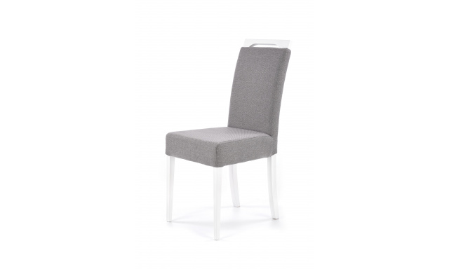 Čalouněná jídelní židle Hema2008, bílá/šedá