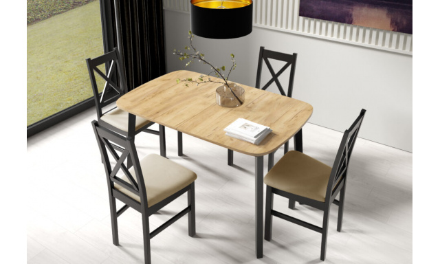 Rozkládací jídelní set Dante (stůl + 4x židle)