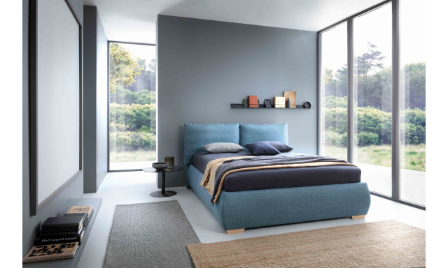 Čalouněná postel Unat 140 X 200, modrá Ottawa