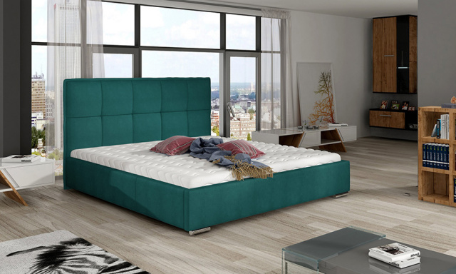 Čalouněná postel Korin 180 X 200, zelená Fresh