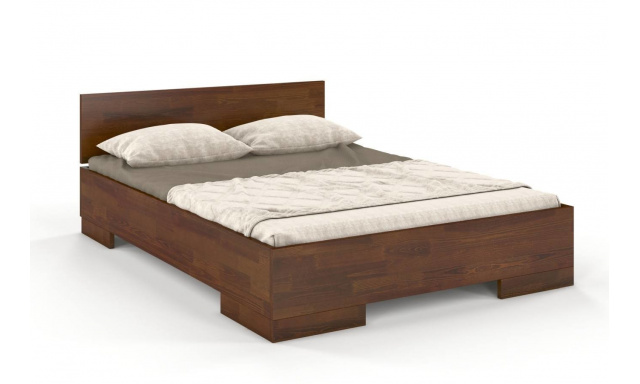 Prodloužená postel Spectre maxi s úložným prostorem a roštem 140x220 cm, borovice masiv, ořech