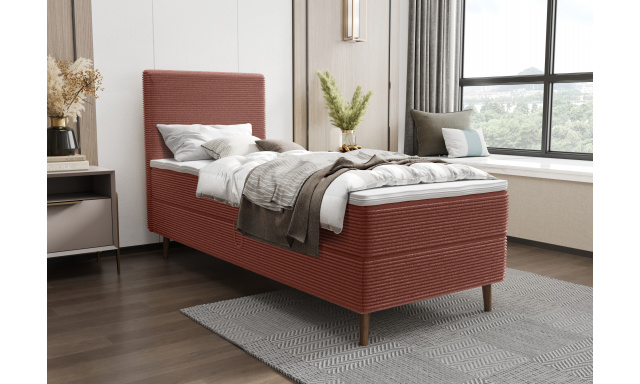 Moderní postel Karas 80x200cm, cihlová Poso