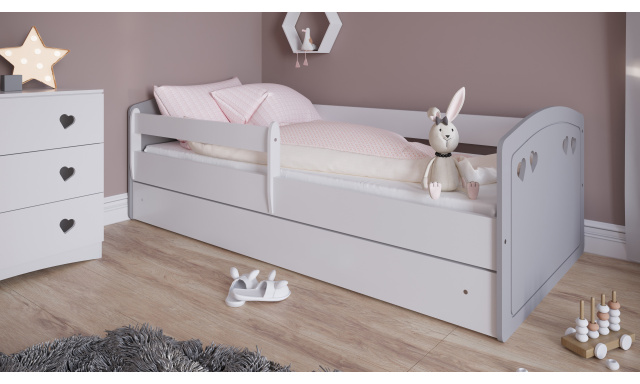 Dětská postel s úložným prostorem Julie 180x80 cm, šedá