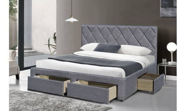 Manželská postel s úložnými prostory H7902, 160x200cm