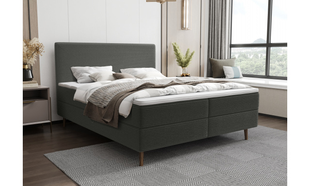 Moderní postel Karas 160x200cm, černá Poso