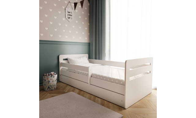 Dětská postel s úložným prostorem Tomáš 180x80 cm, bílá