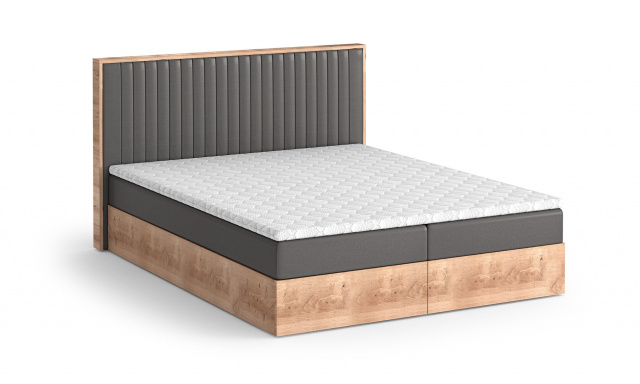 Čalouněná postel Lisma 160 x 200, šedá Vega