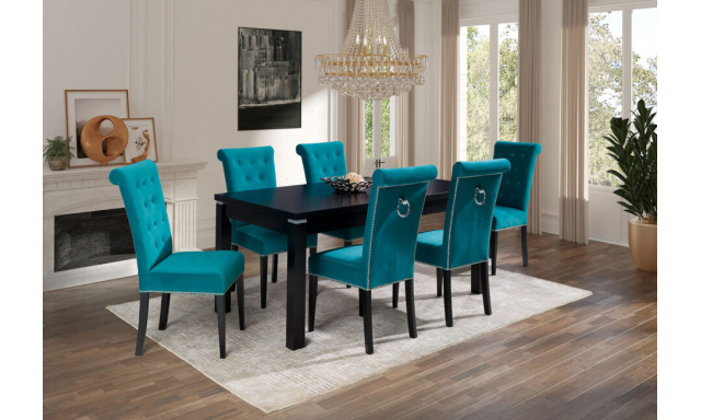 Luxusní rozkládací jídelní set Teide (stůl + 6x židle)