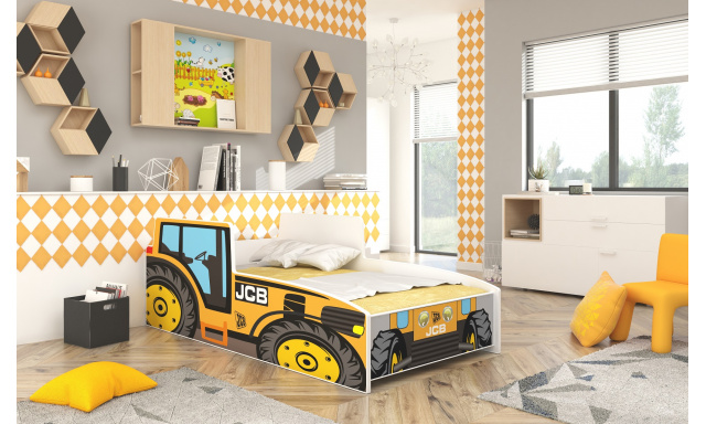 Dětská postel Traktor žlutý 160x80 + matrace ZDARMA!