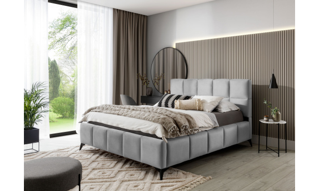 Moderní postel Miami, 180x200cm, šedá Nube s úložným prostorem
