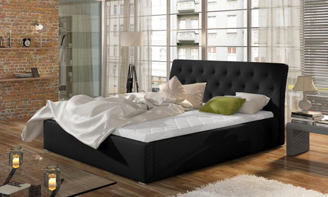 Moderní postel Marseille 180x200cm, černá