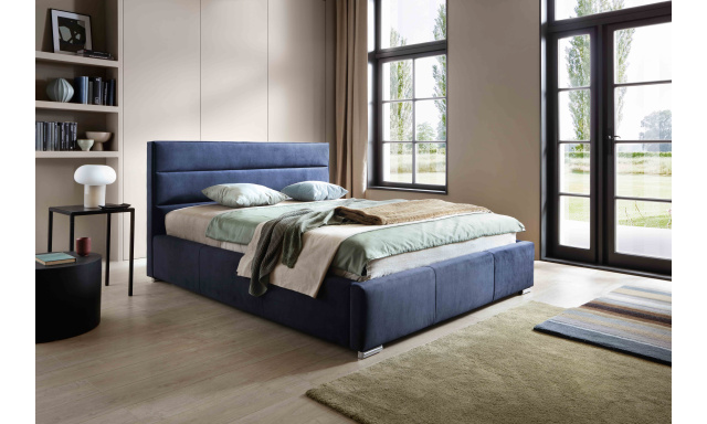 Čalouněná postel Teora 140 X 200, modrá Cloud