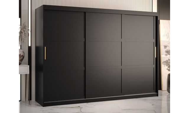 Šatní skříň René 250, černá