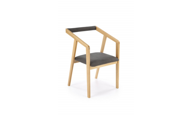 Jedálenská stolička Hema5153, prírodná/sivá