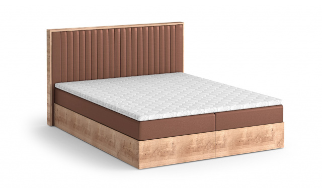Čalouněná postel Lisma 160 x 200, cihlová Vega