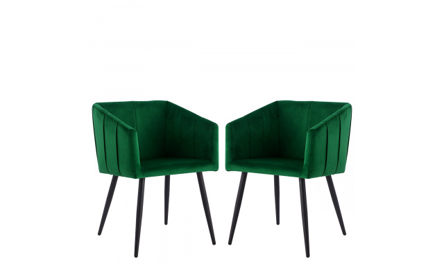 Komplet 2 jídelních židlí Mizuno, zelené