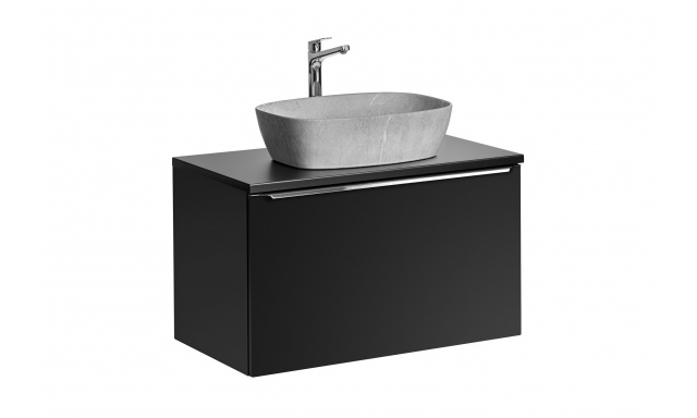 Koupelnový nábytek Santino III, černá - 80cm + umyvadlo