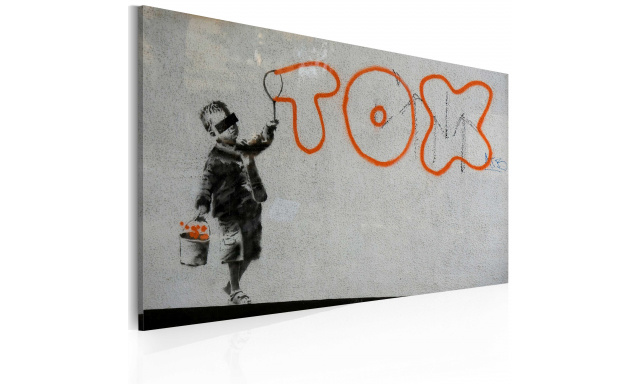 Obraz - Wallpaper graffiti (Banksy)