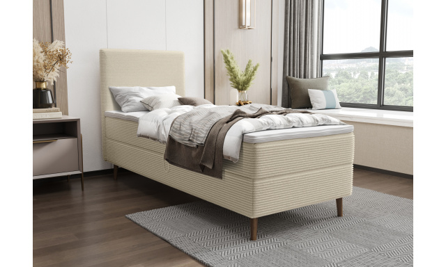 Moderní postel Karas 80x200cm, krémová Poso