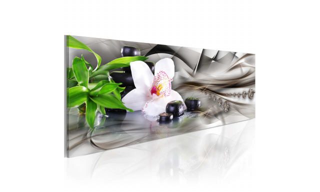 Obraz - Zen composition: bamboo, orchid and stones