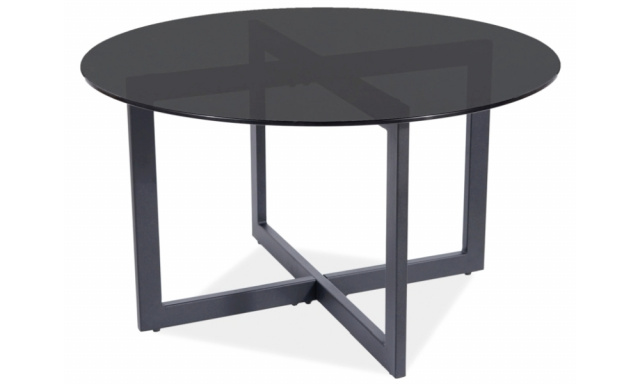 Skleněný konferenční stůl Sego301, černý, 80cm