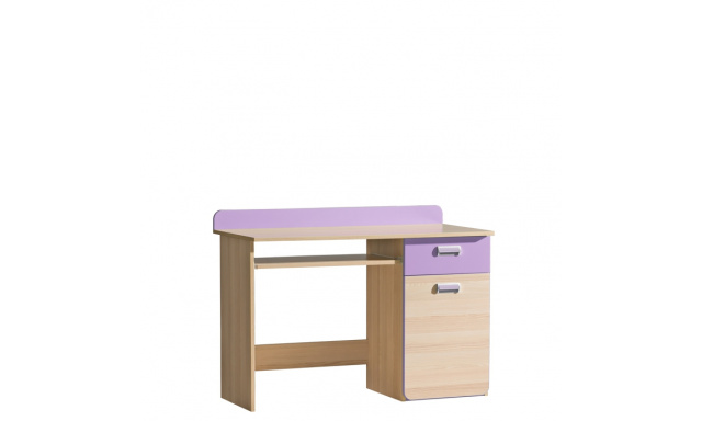 PC stůl Loreto L10 jasan/fialová