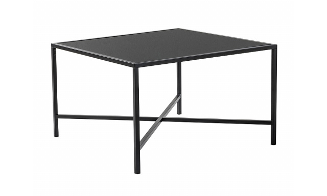 Moderní konferenční stůl Sego374, černý, 80x80cm