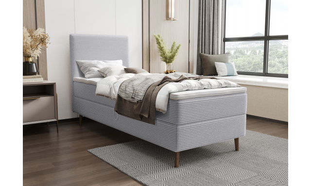 Moderní postel Karas 90x200cm, šedá Poso