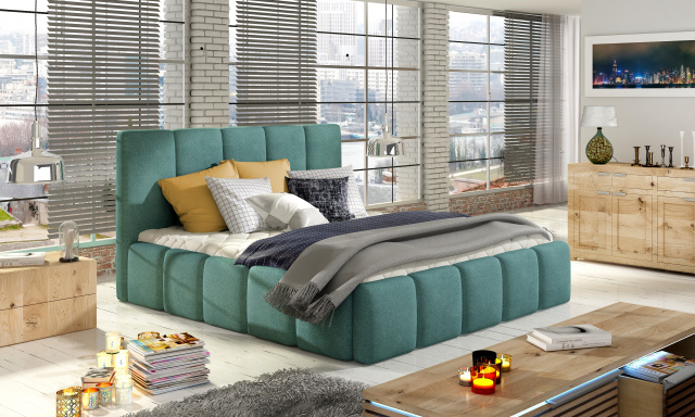 Moderní postel Begie 160x200, zelená Orinoco