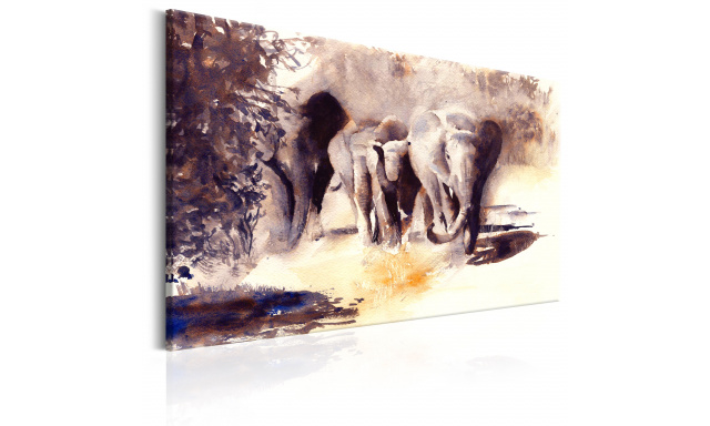 Obraz - Watercolour Elephants