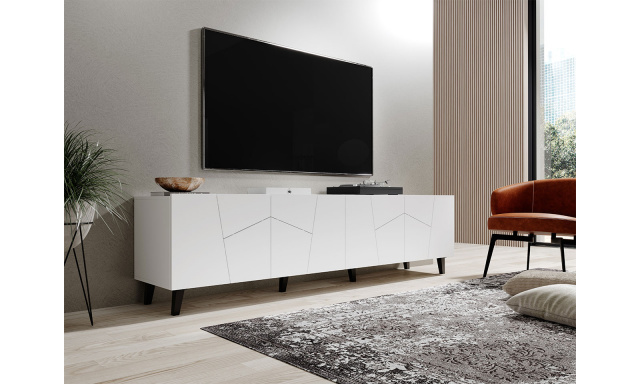 Moderní TV stolek Eder, bílý