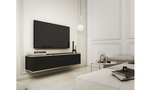 TV stolek Olek 135 cm se vzorem, černý