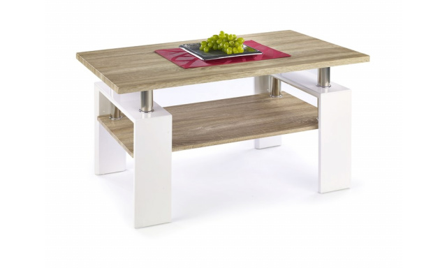 DIANA H MDF coffee table color: sonoma oak/white