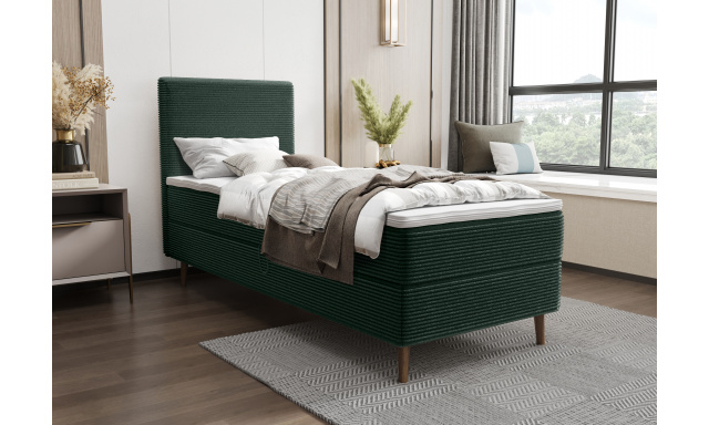 Moderní postel Karas 90x200cm, zelená Poso
