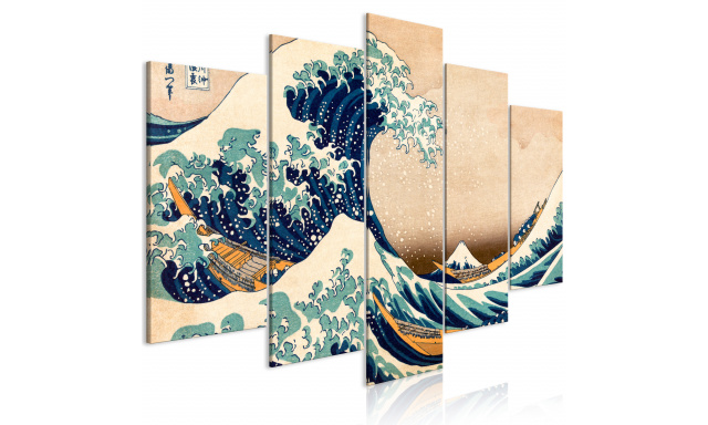 Obraz - The Great Wave off Kanagawa (5 Parts) Wide